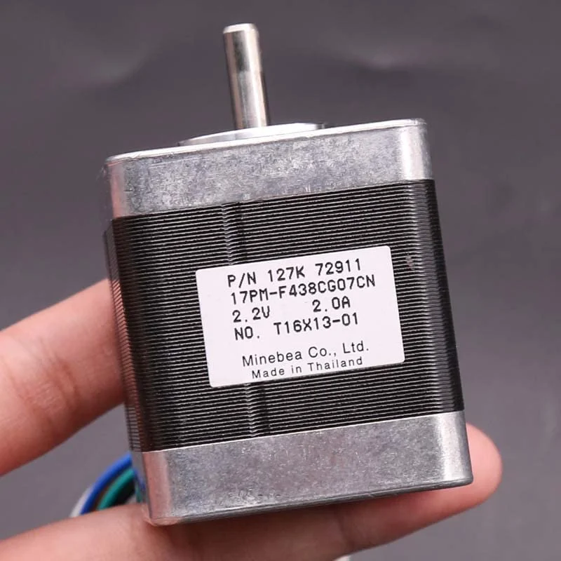 موتور پله ای Nema 17 ماینبیا 42، موتور 2 فاز 4 سیم 0.5Nm 47.3mm برای موتور پله ای Nema17 با زاویه 1.8 درجه، پشتیبانی از پولی تایمینگ، پرینتر سه بعدی - (قطر شفت: فقط موتور)