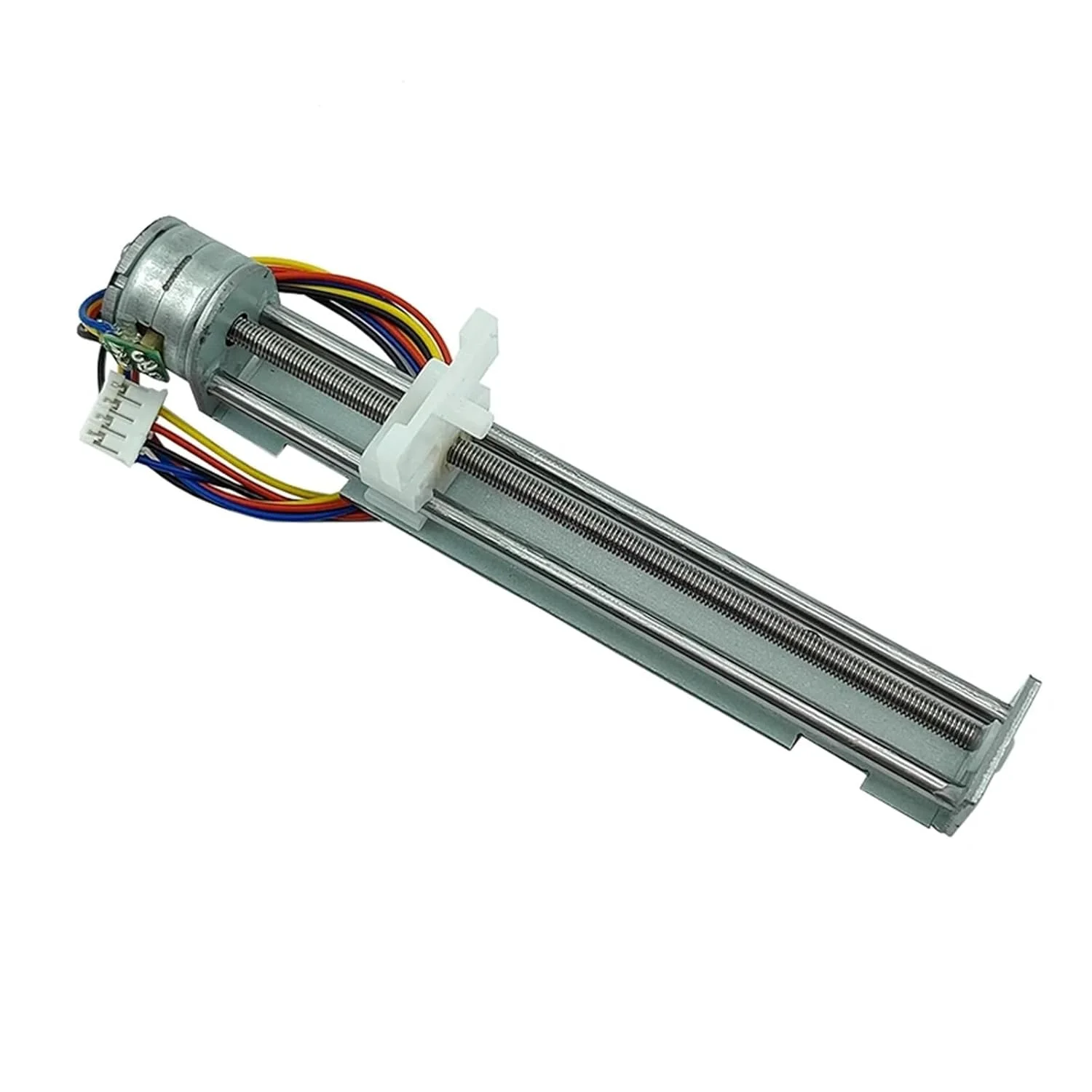 استپ موتور خطی 80 میلی‌متری با استروک 15 میلی‌متری، استارتر الکترونیکی DC 5V 6V دو فاز 4 سیمه، بلوک استارتر الکترونیکی پله‌ای، اکچویتور میله‌ای پیچی، مناسب برای موتور پرینتر سه بعدی لیزری DIY