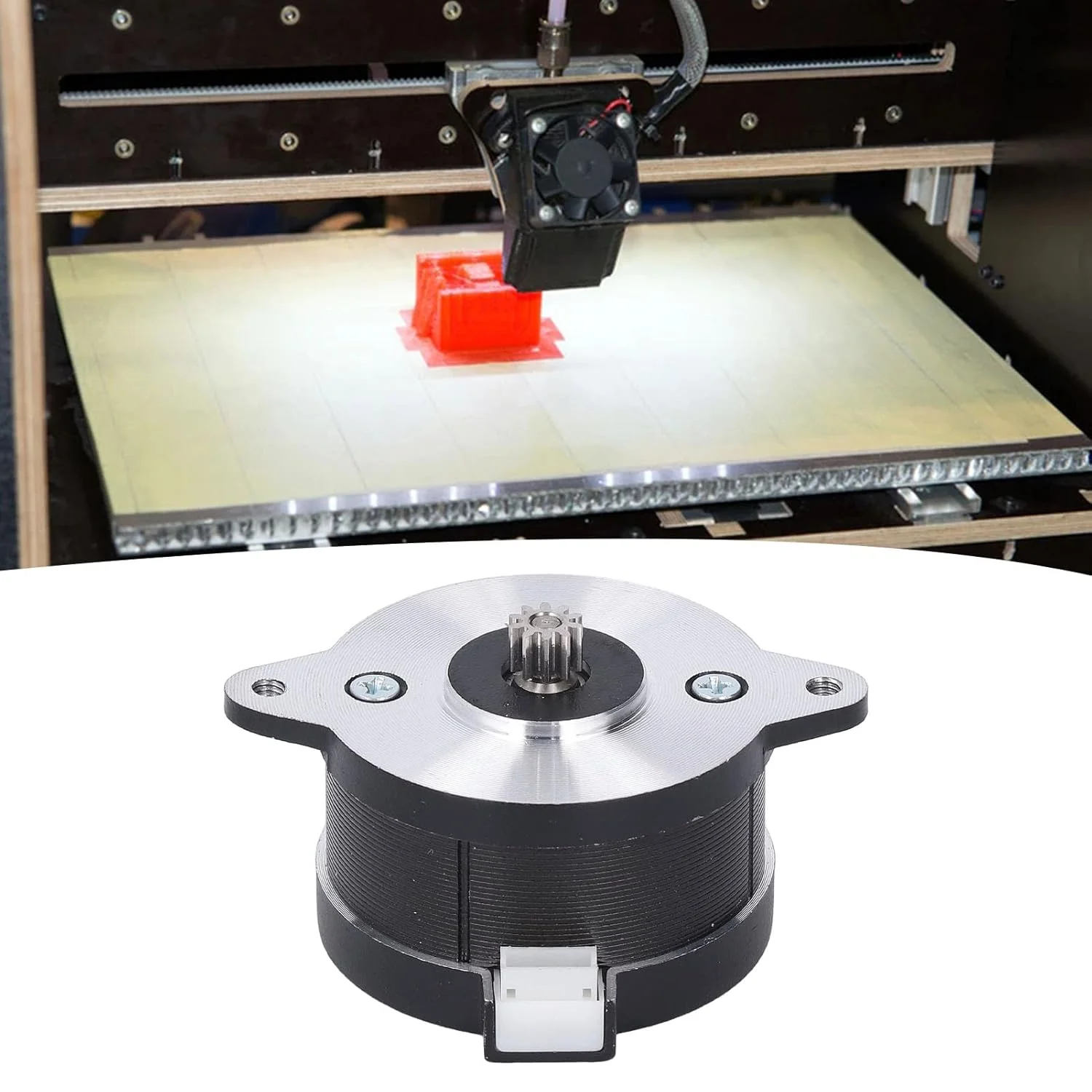 موتور پله ای 36 میلی متری با چرخ دنده 10T، 1.8 درجه، 2 فاز، موتور اکسترودر گرد، فولاد ضد زنگ با عملکرد بالا برای پرینتر سه بعدی Ender 3V2 PRO CR10 HGX