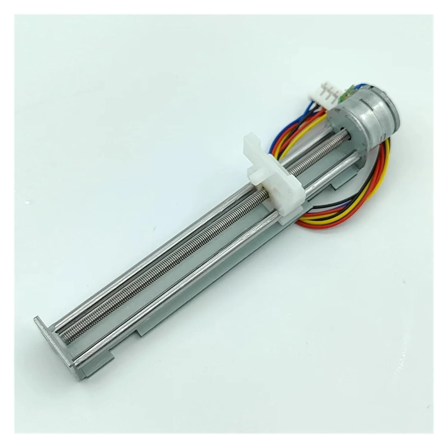 استپ موتور خطی 80 میلی‌متری با استروک 15 میلی‌متری، استارتر الکترونیکی DC 5V 6V دو فاز 4 سیمه، بلوک استارتر الکترونیکی پله‌ای، اکچویتور میله‌ای پیچی، مناسب برای موتور پرینتر سه بعدی لیزری DIY