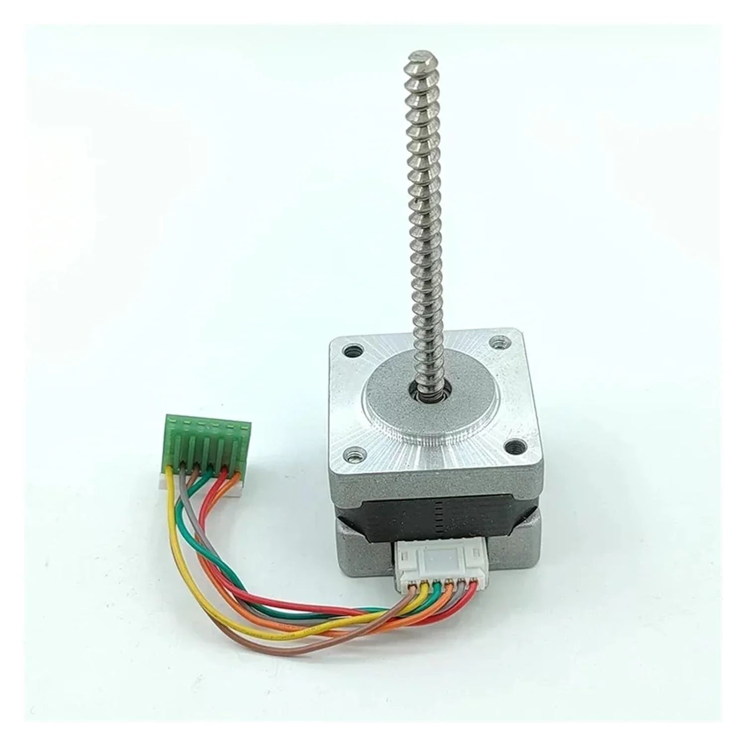 موتور پله ای NEMA14 35MM، 1.8 درجه، 2 فاز، 4 سیم، بلبرینگ دوگانه، شفت پیچی بلند 5 میلی متری، مناسب برای موتور پرینتر سه بعدی DIY