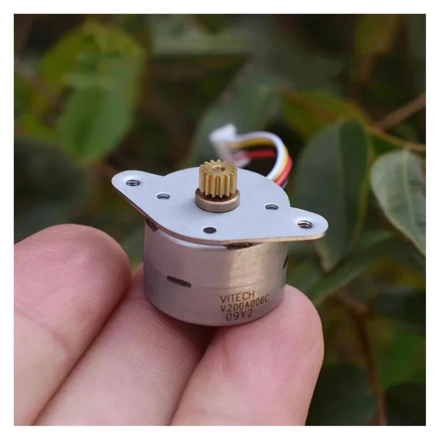 استارتر الکترونیکی پله ای گرد 20BY 20 میلی متری، استارتر الکترونیکی پله ای 2 فاز 4 سیمه 15 درجه 15 دندانه چرخ دنده مسی، استارتر موتور پرینتر DIY