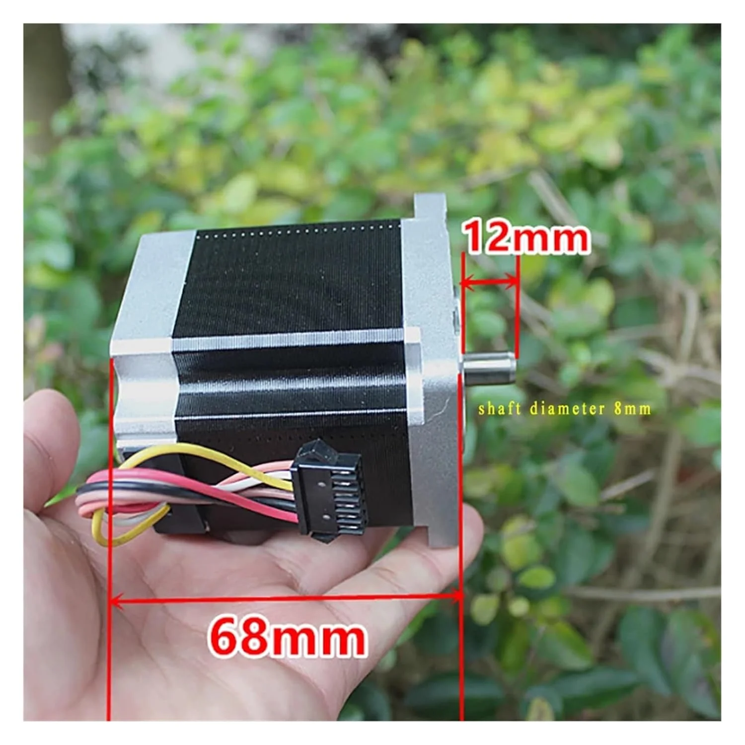 موتور پله‌ای الکترونیکی استارتر 4 سیم 60 میلی‌متری، قطر شفت 8 میلی‌متری 1.8 درجه 1.2 اهم برای استارتر موتور پرینتر سه بعدی