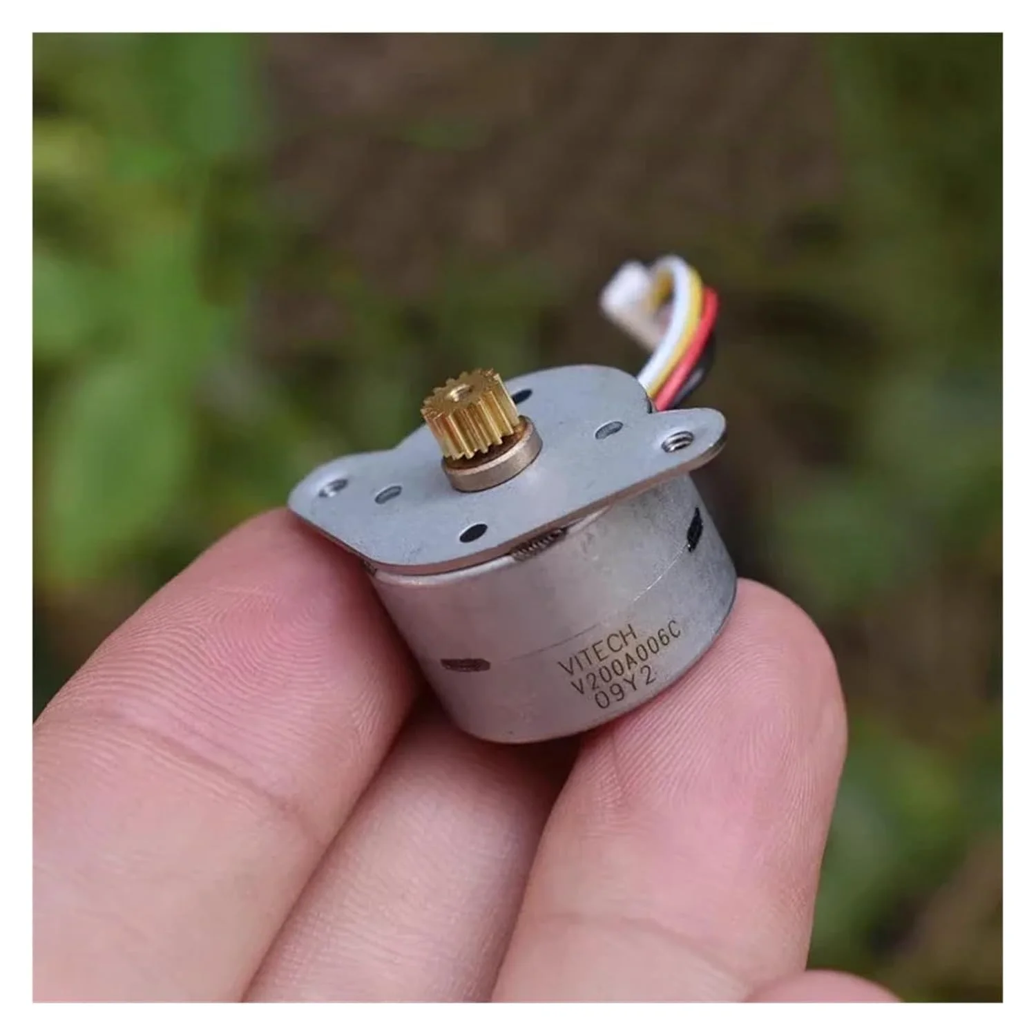 استارتر الکترونیکی پله ای گرد 20BY 20 میلی متری، استارتر الکترونیکی پله ای 2 فاز 4 سیمه 15 درجه 15 دندانه چرخ دنده مسی، استارتر موتور پرینتر DIY