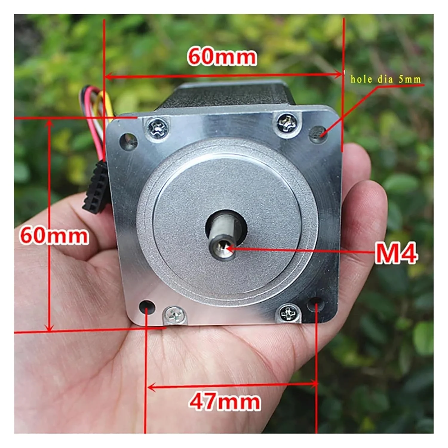 موتور پله‌ای الکترونیکی استارتر 4 سیم 60 میلی‌متری، قطر شفت 8 میلی‌متری 1.8 درجه 1.2 اهم برای استارتر موتور پرینتر سه بعدی