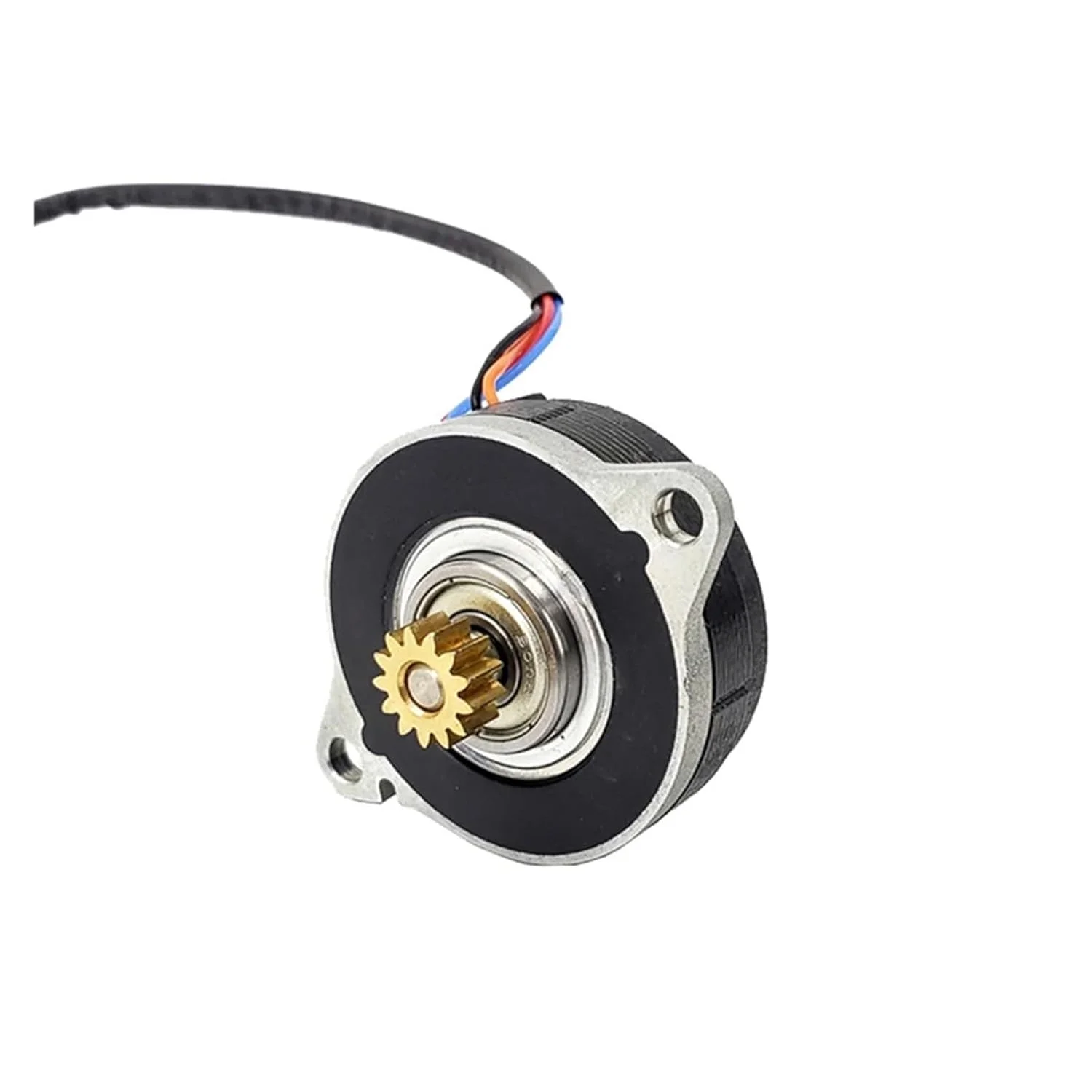 موتور پله ای 0.9 درجه 36 میلی متری استارتر الکترونیکی DC 12V دو فاز 4 سیم گرد نازک استپینگ استارتر الکترونیکی 13 دندانه چرخ قرقره MXL مناسب پرینتر سه بعدی DIY ربات CNC