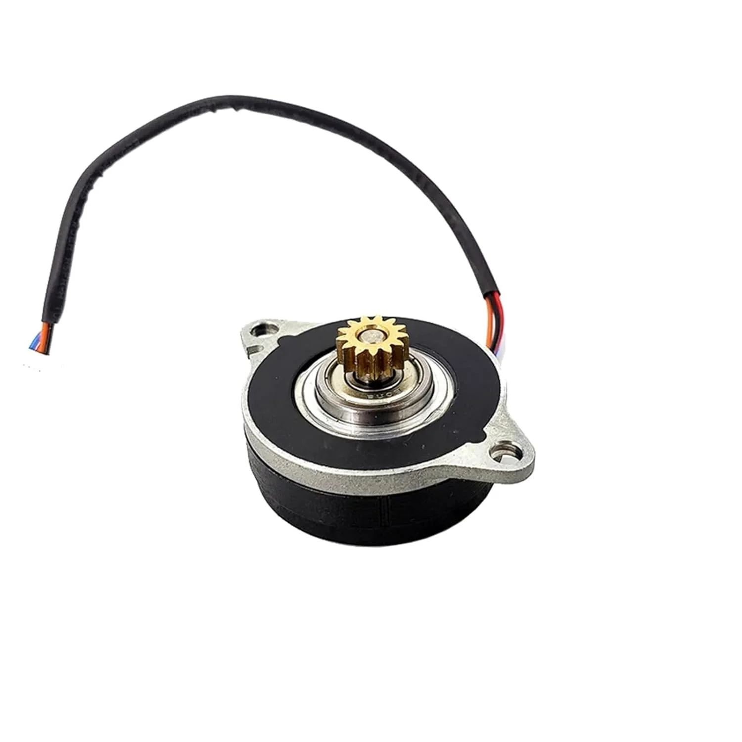موتور پله ای 0.9 درجه 36 میلی متری استارتر الکترونیکی DC 12V دو فاز 4 سیم گرد نازک استپینگ استارتر الکترونیکی 13 دندانه چرخ قرقره MXL مناسب پرینتر سه بعدی DIY ربات CNC