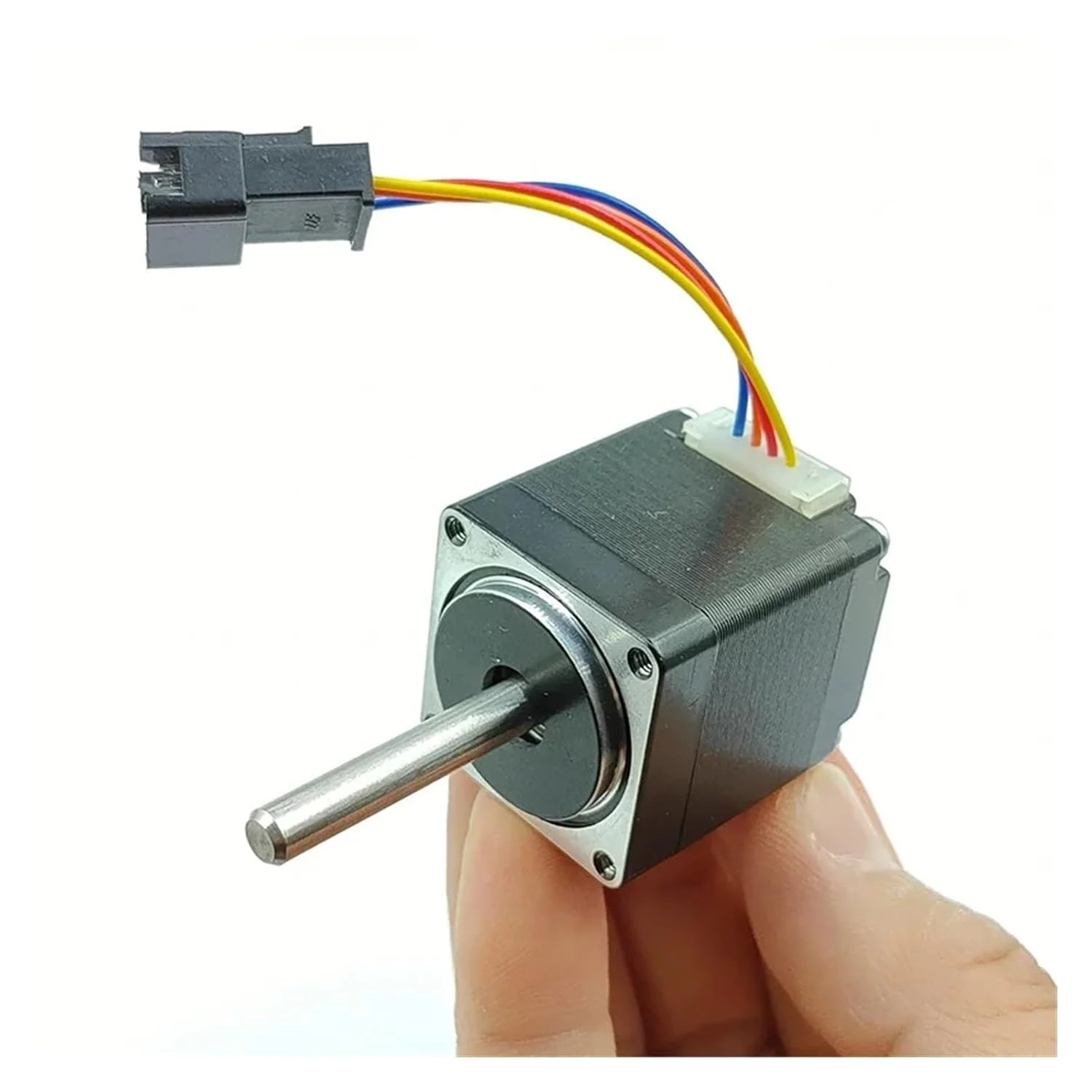 استارتر الکترونیکی استپر هیبریدی 1.8 درجه 28 میلی‌متری 2 فاز 4 سیم با شفت بلند 5 میلی‌متری برای پرینتر سه بعدی