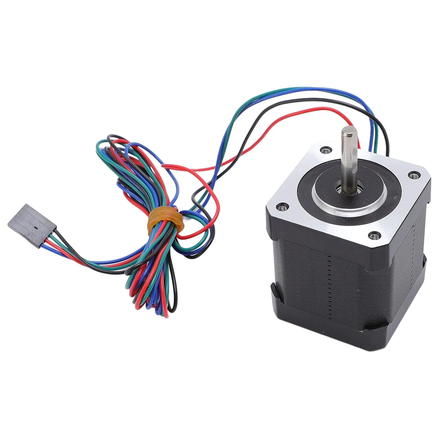 موتور پله ای با گشتاور نگهدارنده 59Ncm، موتور پله ای 48 میلی متری با کابل 1 متری و کانکتور مادگی، ساخته شده از آلیاژ فولاد، قطعه جایگزین برای پرینتر سه بعدی و دستگاه های CNC