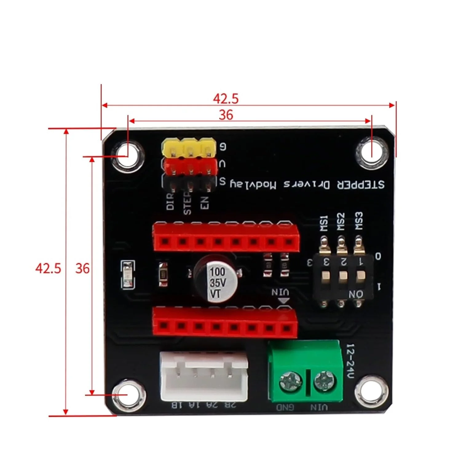 برد توسعه درایور موتور پله ای 42، ماژول شیلد کنترل پرینتر سه بعدی برای کیت 1.4 DIY (تک)
