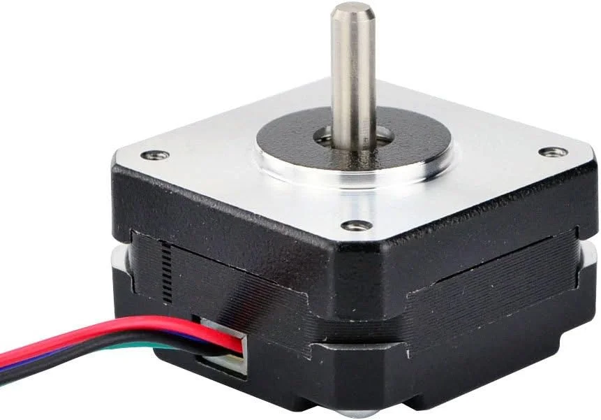 موتور پله ای دو قطبی Nema 17 با زاویه گام 0.9 درجه، 1.2 آمپر، 11Ncm، ابعاد 42x42x20mm، 4 سیم