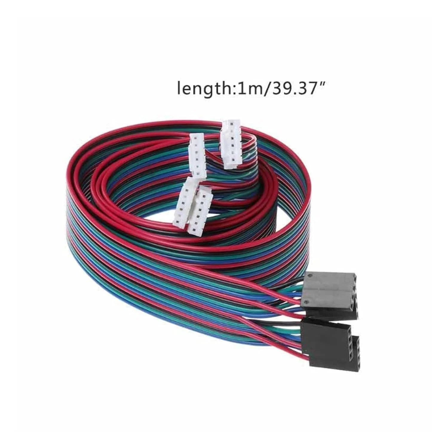 4 عدد کابل موتور پله ای 4 پین 100 سانتی متری با ترمینال XH2.54 برای موتور پله ای NEMA 17 پرینتر سه بعدی 964E