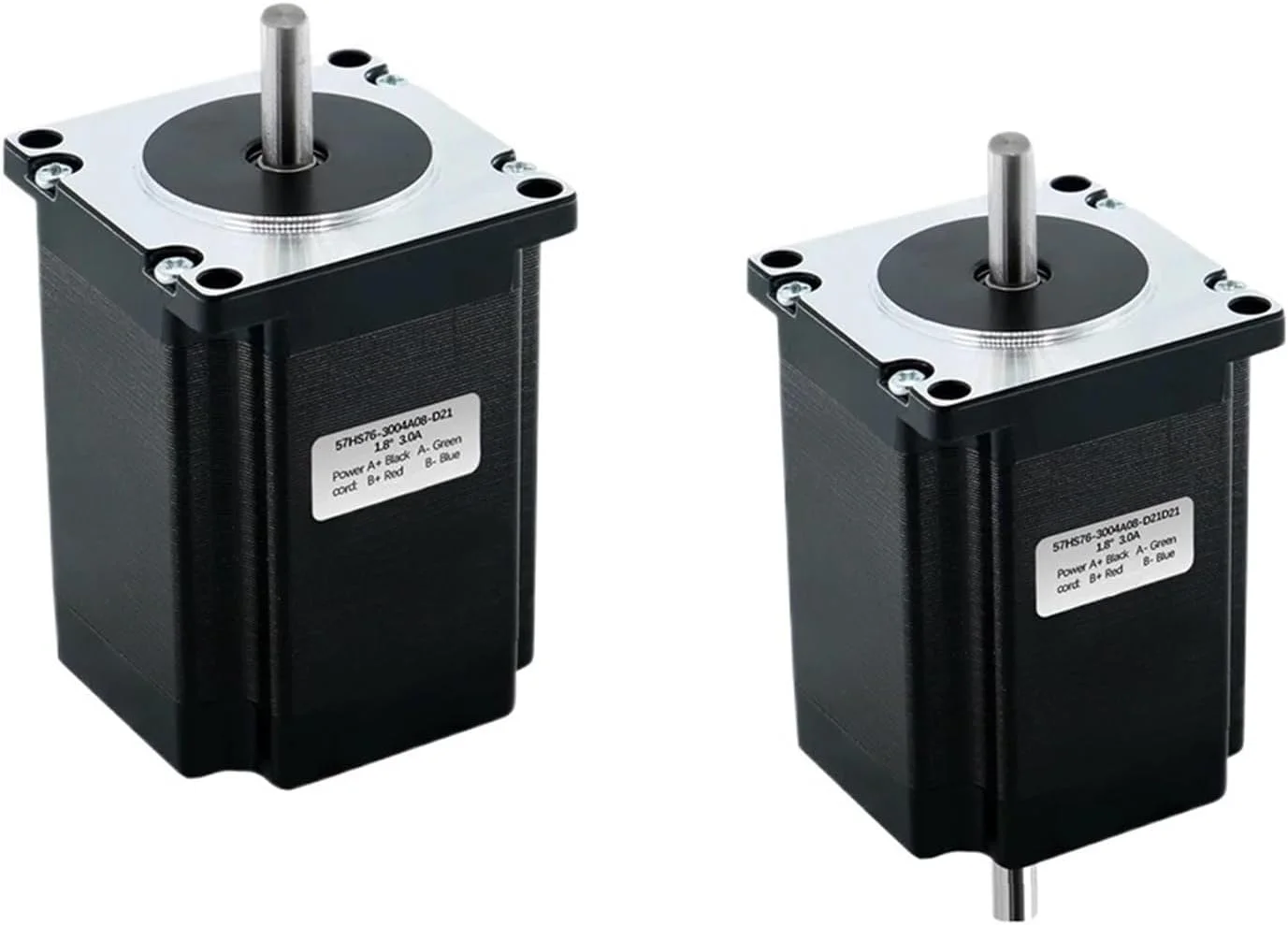 موتور پله ای Nema23 57HS76، دو فاز، 4 سیم، 2 نیوتن متر، 2.8 آمپر/3 آمپر، طول 76 میلی متر، شفت 6.35 میلی متر/8 میلی متر، برای تجهیزات پرینتر سه بعدی و مانیتور (شفت تکی 8 میلی متر)