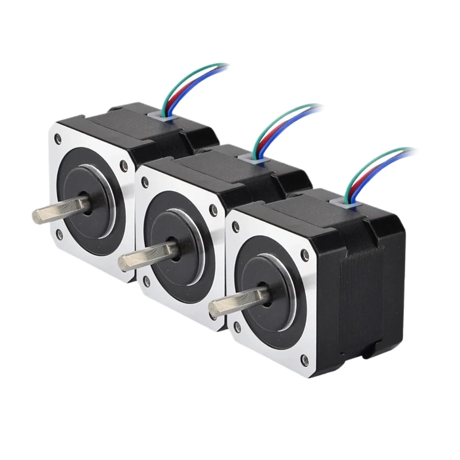 موتور پله ای Nema 17، 20mm، 42BYGH، 26Ncm، 0.4A، 4 سیم، مناسب برای CNC و پرینتر سه بعدی XYZ (سه عدد)