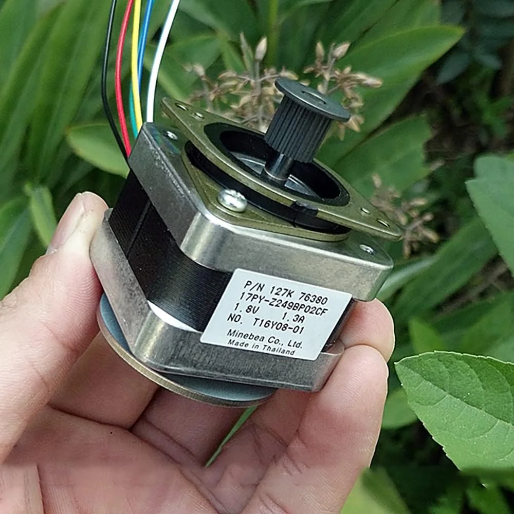 موتور پله ای 17، موتور 42، 2 فاز، 4 سیم، 27.4 میلی متر، موتور پله ای 17، 0.9 درجه با پولی تایمینگ برای پرینتر سه بعدی دقیق DIY - موتور DC -