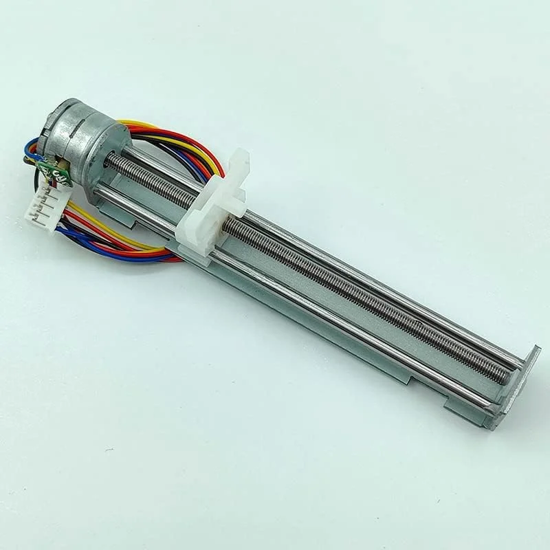 میکرو موتور پله ای خطی 15 میلی متری با کورس 80 میلی متر DC 5V 6V دو فاز 4 سیمه، محرک میله پیچی بلوک موتور پله ای برای پرینتر سه بعدی لیزری DIY