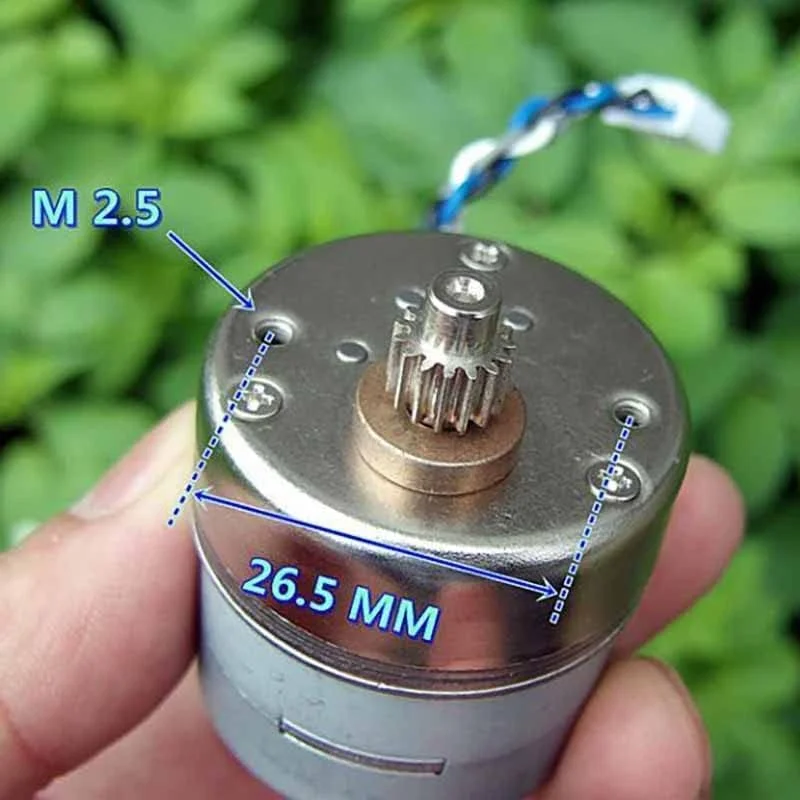 موتور پله ای 35 میلی متری 2 فاز 4 سیم با زاویه پله 7.5 درجه به همراه چرخ دنده فلزی دقیق برای پرینتر سه بعدی TIKO