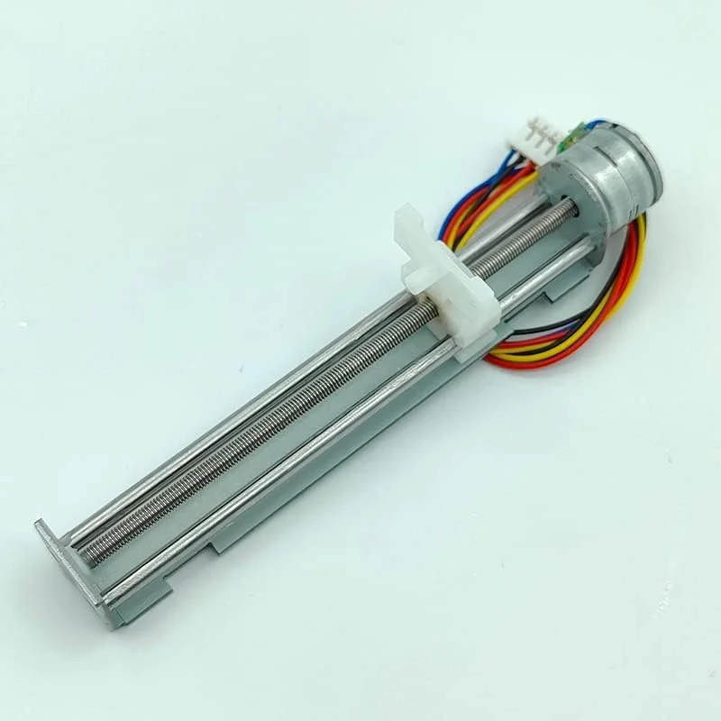 میکرو موتور پله ای خطی 15 میلی متری با کورس 80 میلی متر DC 5V 6V دو فاز 4 سیمه، محرک میله پیچی بلوک موتور پله ای برای پرینتر سه بعدی لیزری DIY