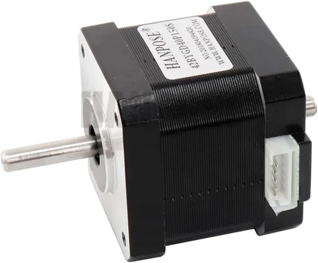 موتور پله ای دو شفت NEMA17، 1.6 آمپر، 45N.CM، 40 میلی متر، مدل 17HS4401S-SZ برای دستگاه فرز حکاکی روتر و پرینتر سه بعدی