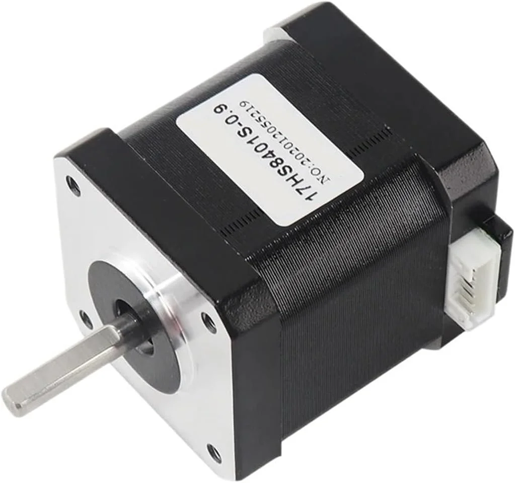 یک عدد موتور پله ای 42 مدل 17HS8401S با زاویه 0.9 درجه، 1.8 آمپر و گشتاور 52N.cm برای موتور پرینتر سه بعدی و لیزر