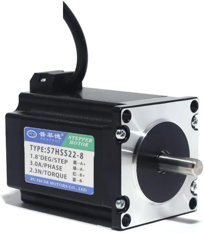 موتور پله ای 57 دو فاز 4 سیمه با گشتاور 1.2Nm-2.8Nm و 4A به همراه درایور TB6600 / DM542 برای پرینتر سه بعدی مدل 57HS22 - (سرعت(RPM): 1.2N TB6600)