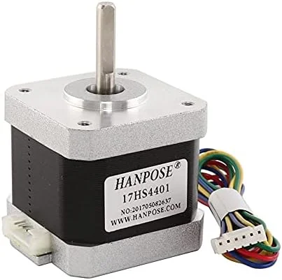 موتور پله‌ای 17، موتور 42 میلی‌متری، 17 موتور 42BYGH 1.7A (17HS4401) موتور پله‌ای 4 سیم برای پرینتر سه بعدی و دستگاه CNC - (قطر شفت: 1 عدد 17HS4401)