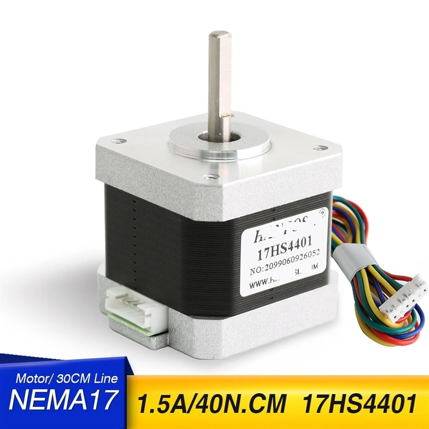 موتور پله ای 4 سیم Nema17 موتور 42 گشتاور بالا 1.5 آمپر 17HS4401 برای دستگاه فرز چاپگر سه بعدی 17 موتور 1 عدد (17HS4401 X 1PCS)