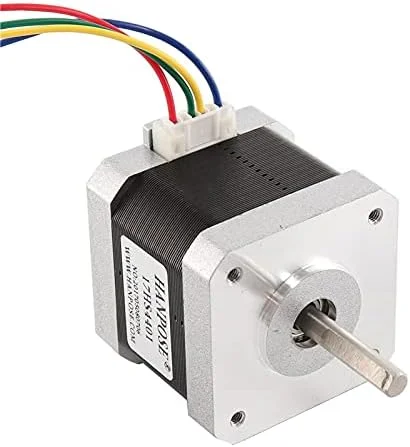 موتور پله‌ای 17، موتور 42 میلی‌متری، 17 موتور 42BYGH 1.7A (17HS4401) موتور پله‌ای 4 سیم برای پرینتر سه بعدی و دستگاه CNC - (قطر شفت: 1 عدد 17HS4401)