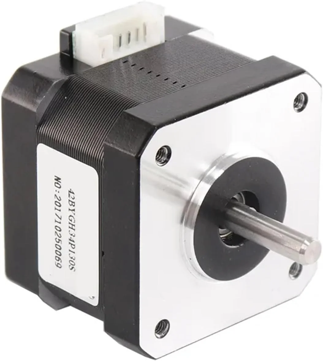 یک عدد موتور پله ای 17HS3430S با جریان 0.4 آمپر، گشتاور 28N.CM، زاویه 1.8 درجه، ابعاد 42x34 میلی متر، سری 42BYGH برای پرینتر سه بعدی XYZ