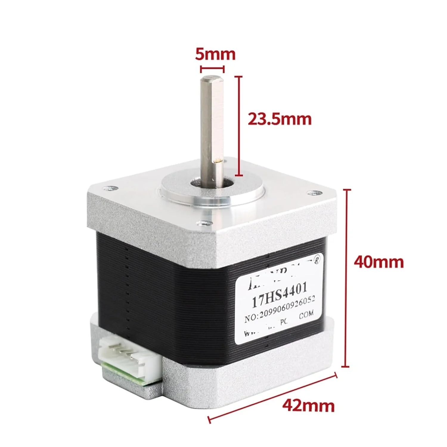 موتور پله ای 4 سیم Nema17 موتور 42 گشتاور بالا 1.5 آمپر 17HS4401 برای دستگاه فرز چاپگر سه بعدی 17 موتور 1 عدد (17HS4401 X 1PCS)