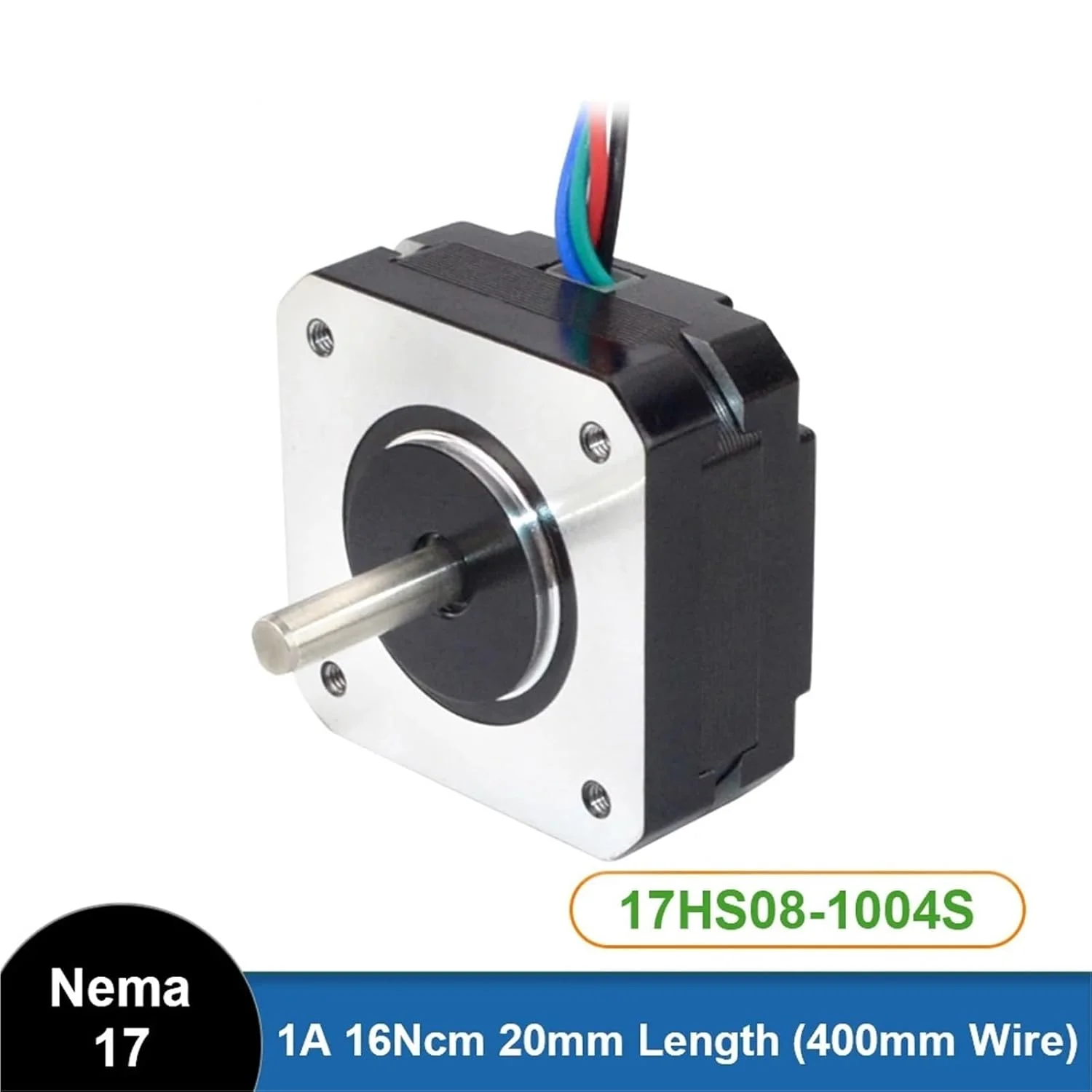 موتور پله ای 17 17HS08-1004S 20.5mm 1A 16Ncm(22oz.in) 42 موتور Nema17 پله ای 4 سیم برای پرینتر سه بعدی DIY CNC XYZ