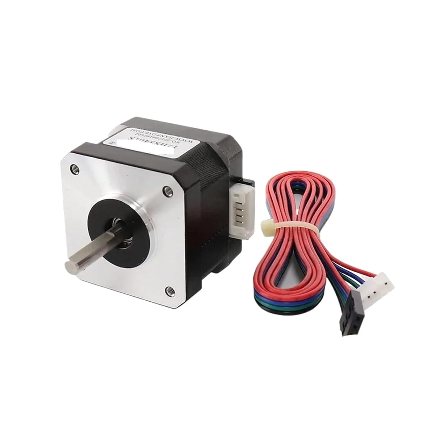 موتور پله‌ای Nema 17 مدل 17HS3401S، 1.3 آمپر، 28N.CM، ارتفاع 34 میلی‌متر، 4 سیم برای پرینتر سه بعدی 42BYGH34 به همراه سیم، موتور پله‌ای CNC 42