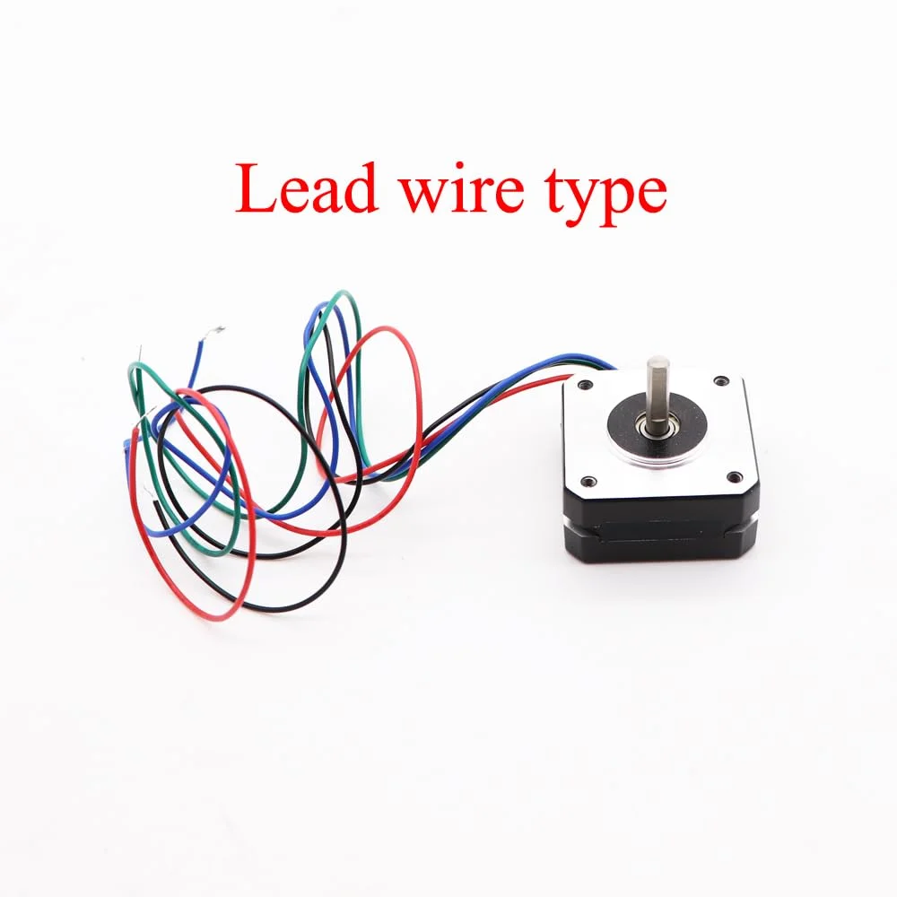 موتور پله ای Nema17 مدل 17HS08-1004S با ابعاد 42 * 20mm، گشتاور 0.13N.m و جریان 1.0A، مناسب برای پرینتر سه بعدی، دستگاه CNC و ماشین فرز (تعداد: 1 عدد)