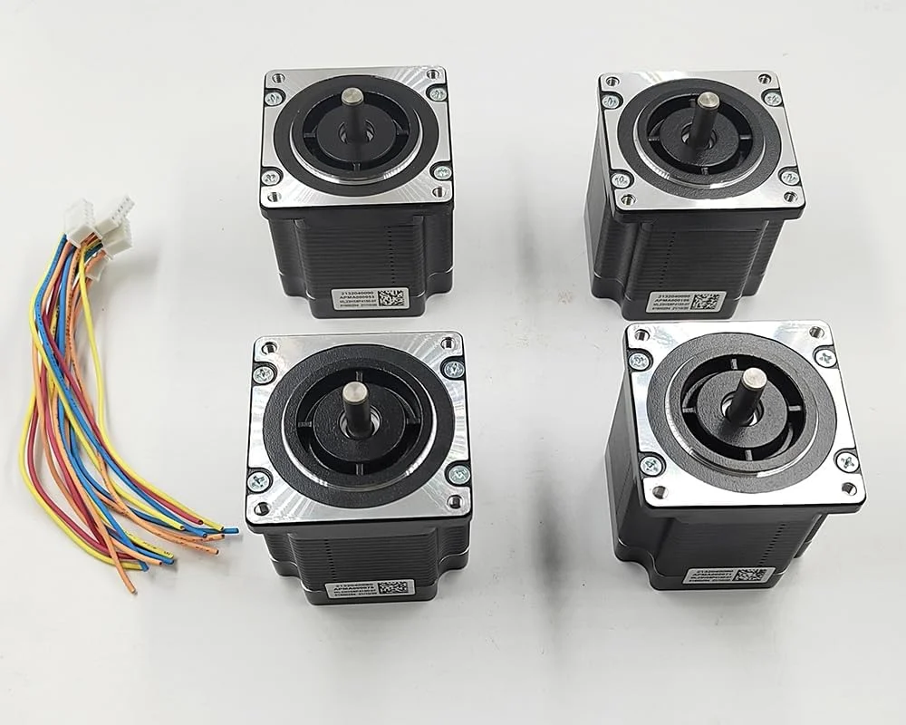 موتور پله ای Nema 23 با جریان 2.8 آمپر و گشتاور 1.26 نیوتن متر (179oz.in) طول 56 میلی متر، بسته 4 عددی، مناسب برای دستگاه CNC فرز، تراش و روتر