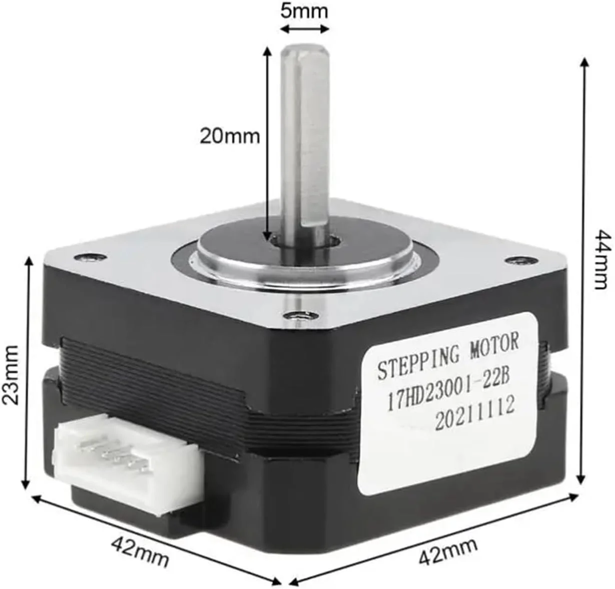 موتور پله ای Nema 17 مدل 42 با طول 23 میلی متر و گشتاور 10N.cm مناسب برای اتوماسیون، CNC و قطعات پرینتر سه بعدی