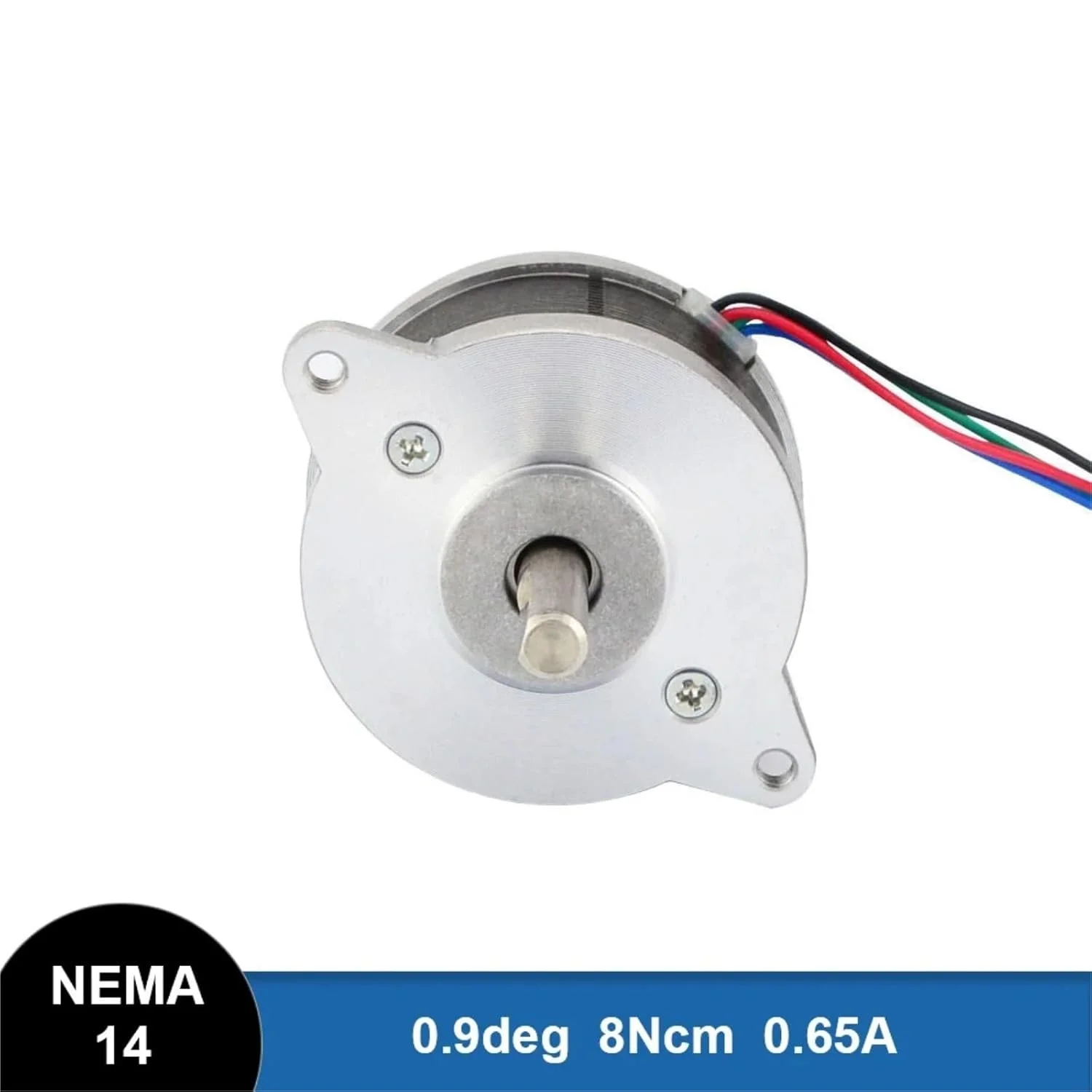 موتور پله ای Nema 14 گرد 8Ncm (11.33oz.in) 0.9deg دو قطبی 0.65A Φ36x19.5mm 4 سیم برای CNC پرینتر سه بعدی XYZ