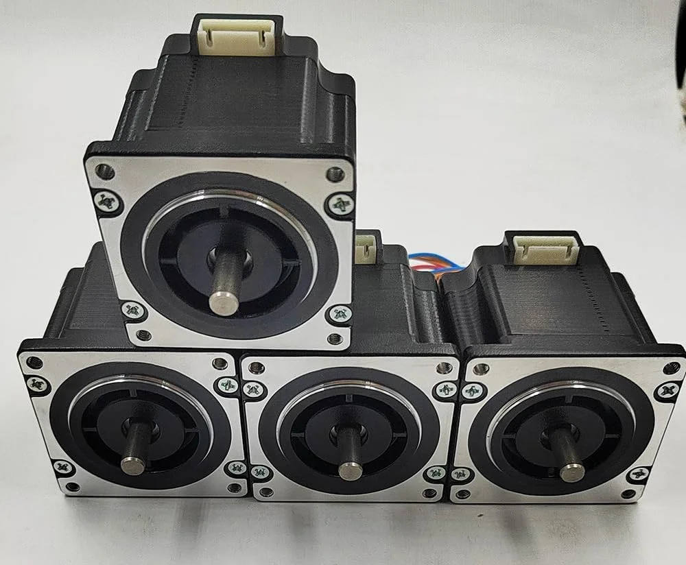 موتور پله ای Nema 23 با جریان 2.8 آمپر و گشتاور 1.26 نیوتن متر (179oz.in) طول 56 میلی متر، بسته 4 عددی، مناسب برای دستگاه CNC فرز، تراش و روتر