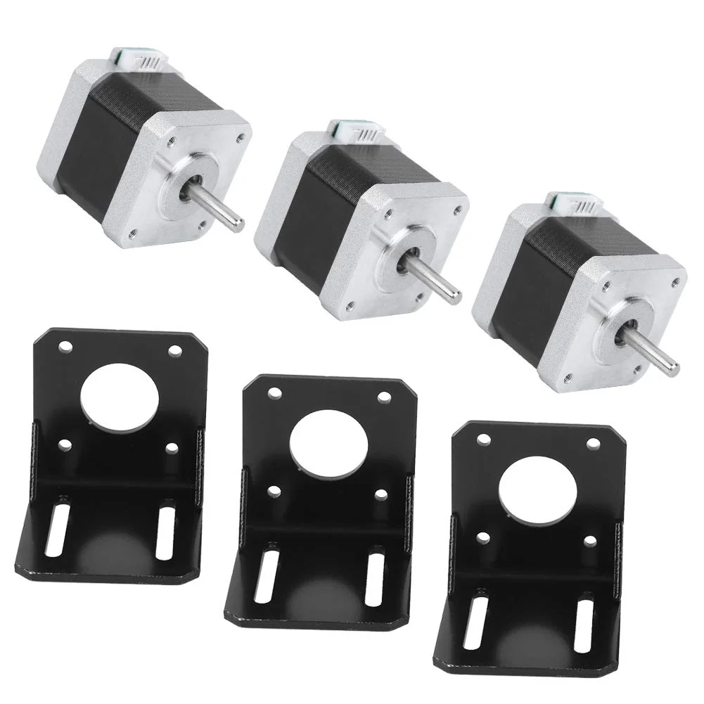 موتور پله ای، لوازم جانبی چاپگر سه بعدی 4 سیمه دوقطبی فولاد ضد زنگ، 40 میلی متر 12 ولت، با دقت بالا، برای چاپگرهای سه بعدی، تجهیزات نظارت، ماشین آلات نساجی