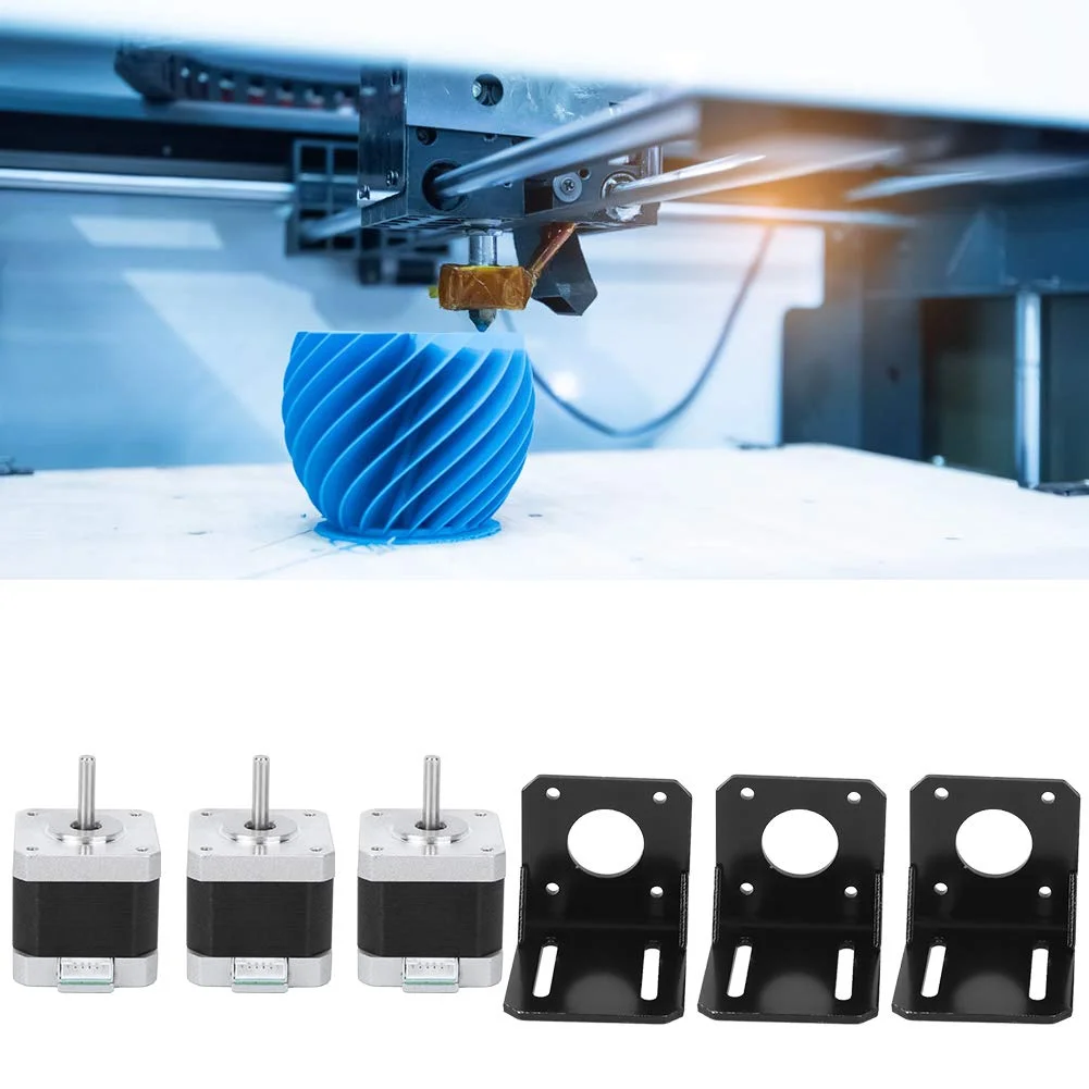 موتور پله ای، لوازم جانبی چاپگر سه بعدی 4 سیمه دوقطبی فولاد ضد زنگ، 40 میلی متر 12 ولت، با دقت بالا، برای چاپگرهای سه بعدی، تجهیزات نظارت، ماشین آلات نساجی