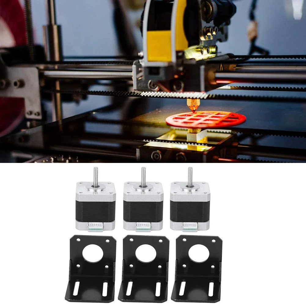 موتور پله ای، لوازم جانبی چاپگر سه بعدی 4 سیمه دوقطبی فولاد ضد زنگ، 40 میلی متر 12 ولت، با دقت بالا، برای چاپگرهای سه بعدی، تجهیزات نظارت، ماشین آلات نساجی