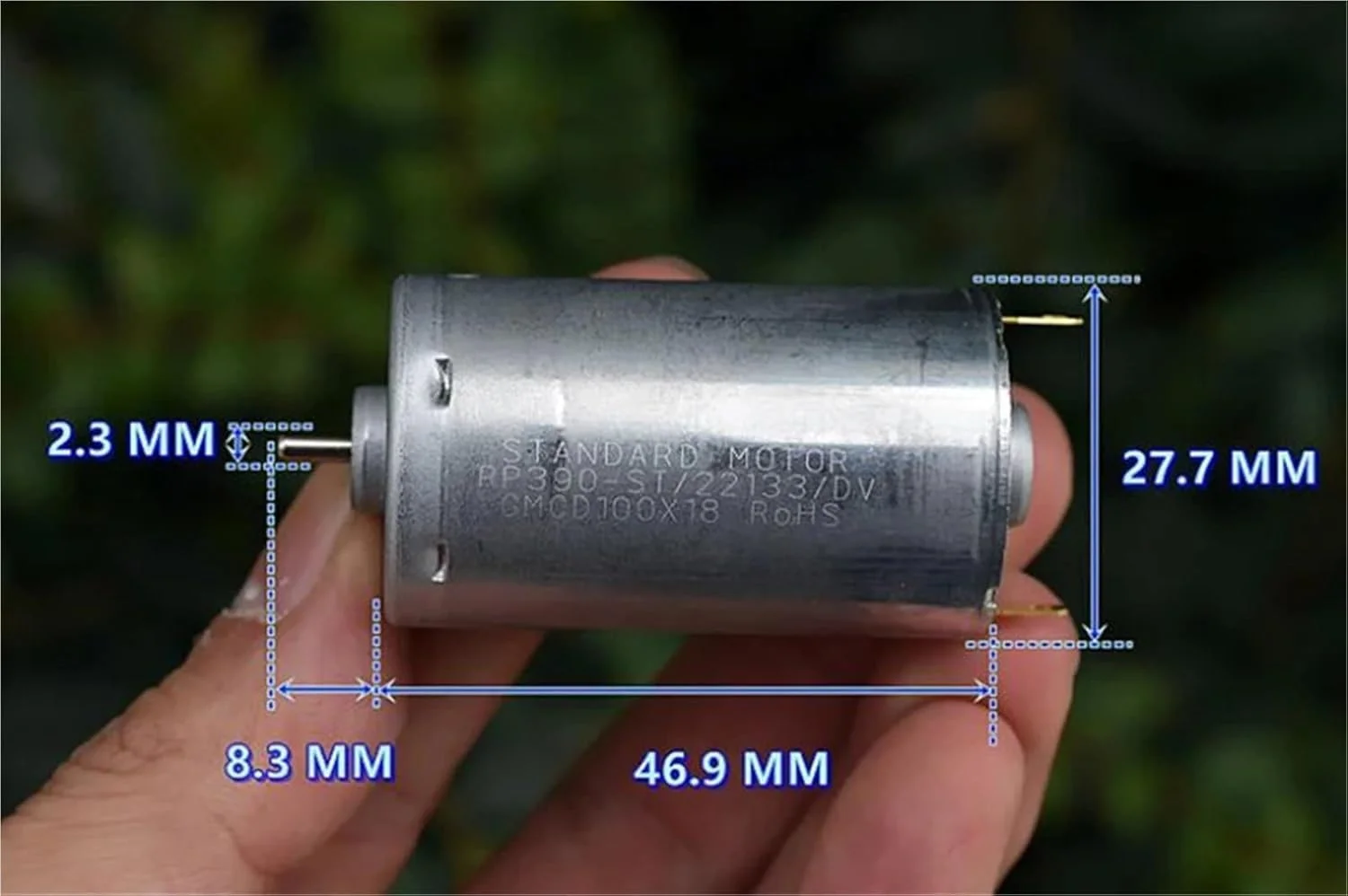 موتور استاندارد RP390 DC 12V 18V 24V 13800RPM سرعت بالا گشتاور بزرگ مغناطیسی 28mm 1 عدد