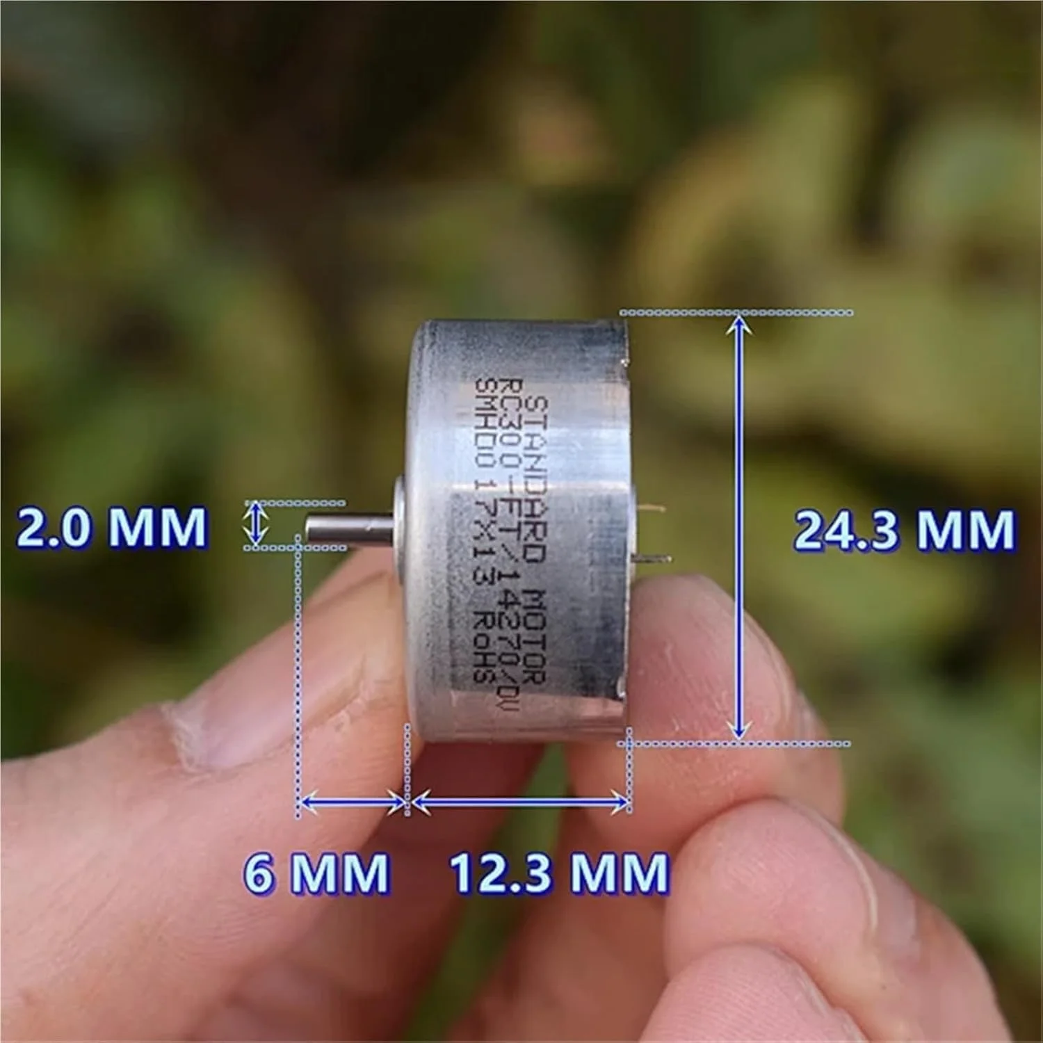 موتور اسپیندل گرد 24 میلی‌متری RC300-FT/14270 DC 1.9V-4.5V 3V 5800RPM، یک عدد