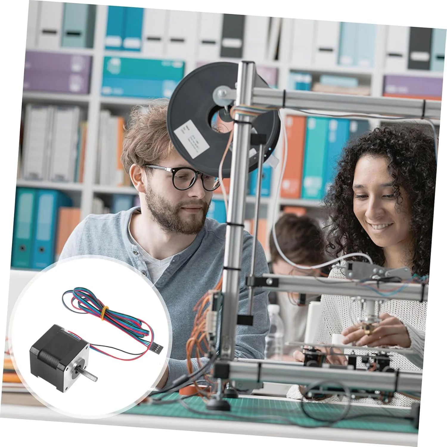 موتور پله ای گشتاور بالا 92oz برای کاربردهای پرینتر و CNC، طراحی فشرده، کنترل با دقت بالا موتور پله ای گشتاور بالا 92oz برای کاربردهای پرینتر و CNC، طراحی فشرده، کنترل با دقت بالا