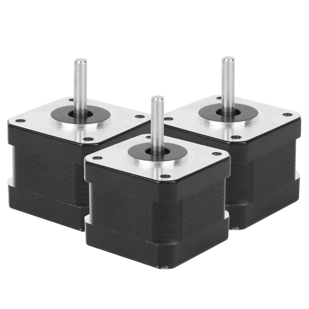 مجموعه موتورهای پله ای فولادی ضد زنگ 42BYGHW609 34mm 12V برای پرینترهای سه بعدی، ماشین آلات نساجی با دقت بالا و نویز کم برای تجهیزات نظارتی