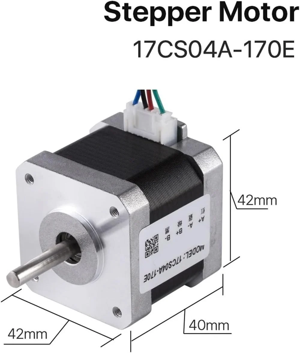 موتور پله ای Nema 17، 0.42N.m، 1.7A، 2 فاز، 40 میلی متر، 4 سیم برای دستگاه فرز چاپگر سه بعدی