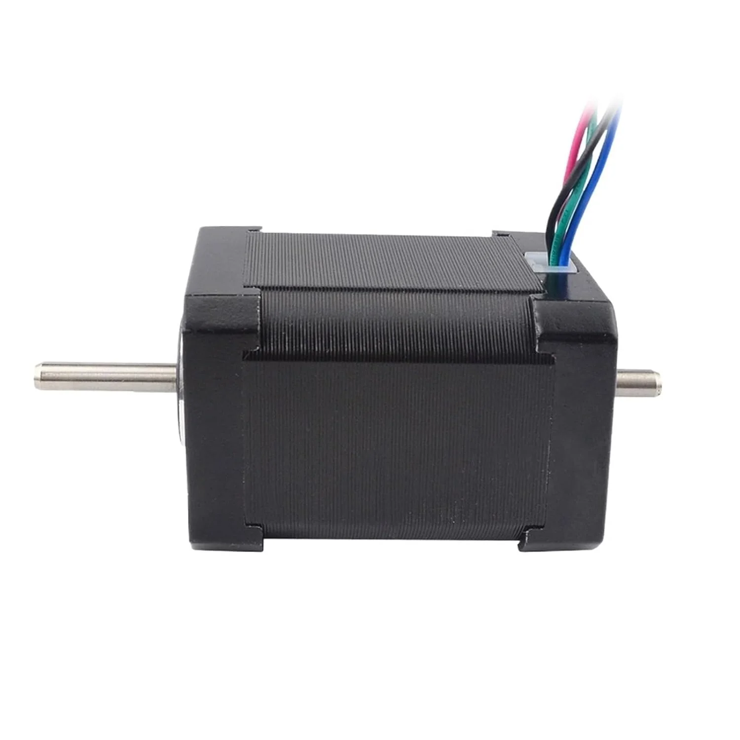 موتور پله ای دو شفت Nema 17، 65Ncm، دو قطبی، 42x60mm، 2.1A، 4 سیم