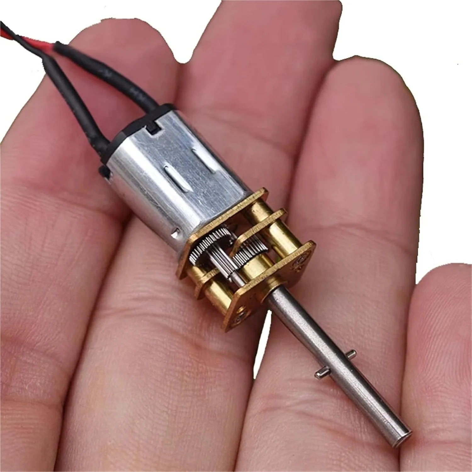 موتور گیربکس فلزی N20 کوچک با شفت بلند 23 میلی‌متری، کاهنده DC 5V-6V 740RPM-908RPM نسبت 1:10 - 1 عدد