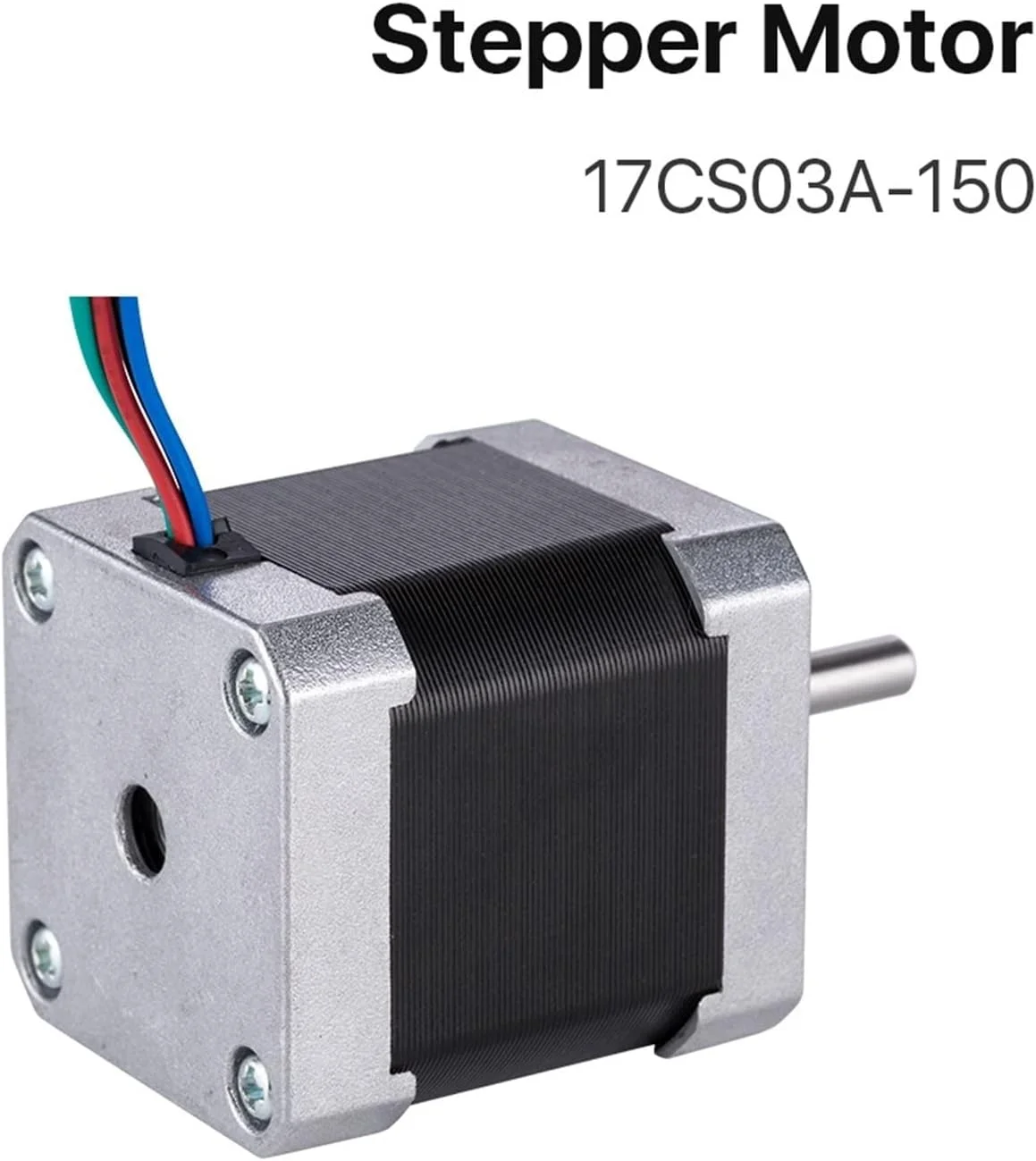 موتور پله ای Nema17 مدل 17CS03A-150، موتور پله ای 42 میلی متری 2 فاز 0.3 نیوتن متر 1.5 آمپر با کابل 4 سیم برای پرینتر سه بعدی