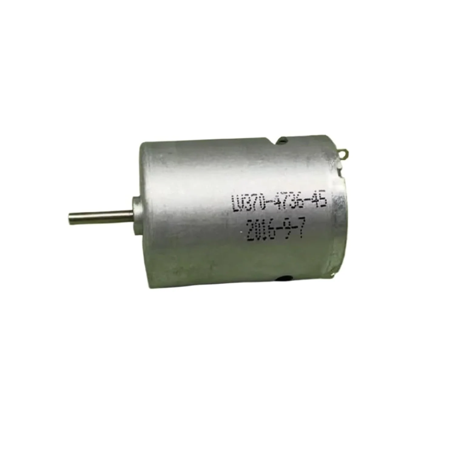 موتور DC 370 با سرعت بالا، توان بزرگ، ولتاژ 7.4 ولت، 27500 دور در دقیقه، طول شفت 16 میلی متر، برس کربنی 3.7 ولت 6 ولت - 1 عدد