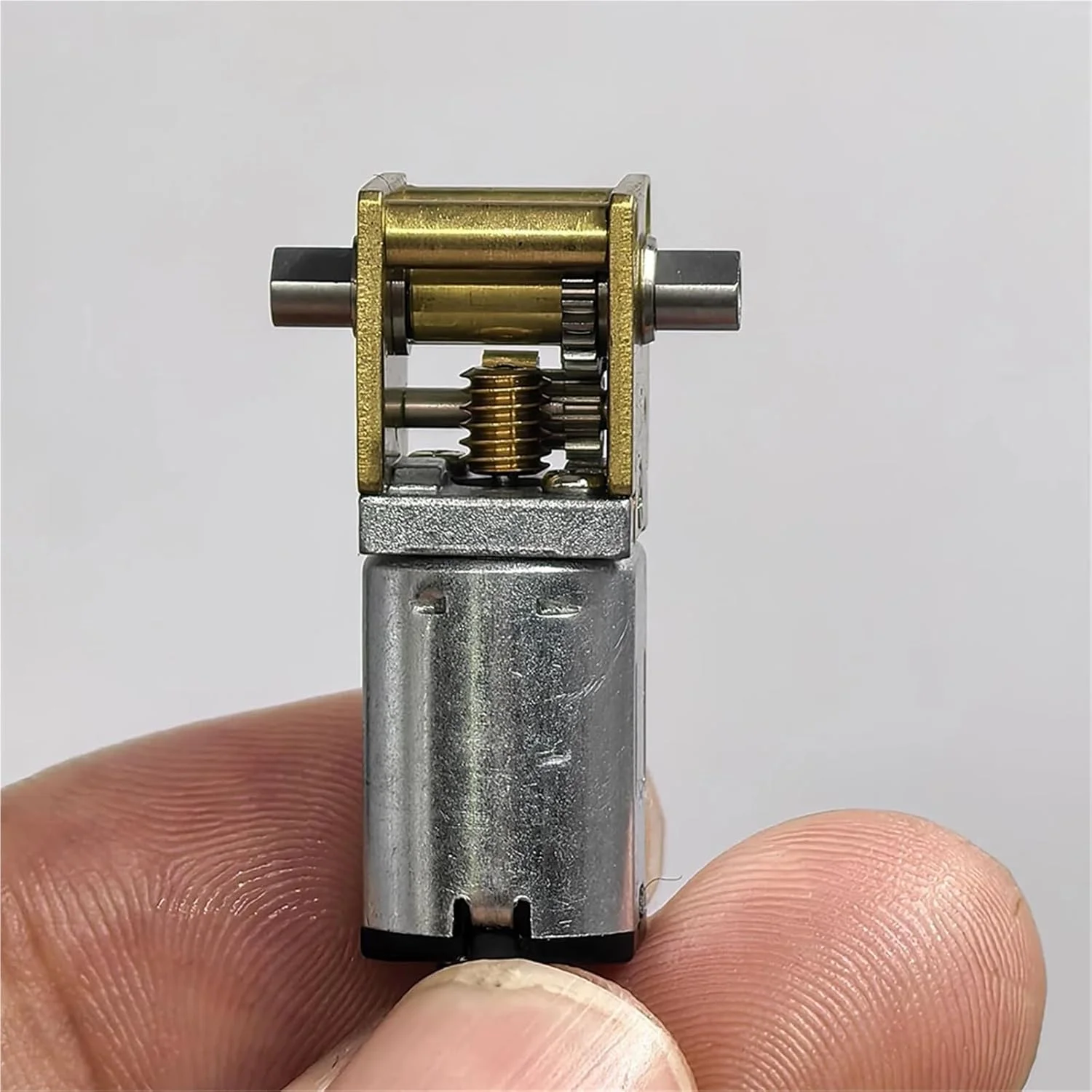 موتور گیربکس دو شفت N20 مینی DC 3V 3.7V 5V 850RPM شفت D گشتاور بالا جعبه فلزی کاهنده 1 عدد